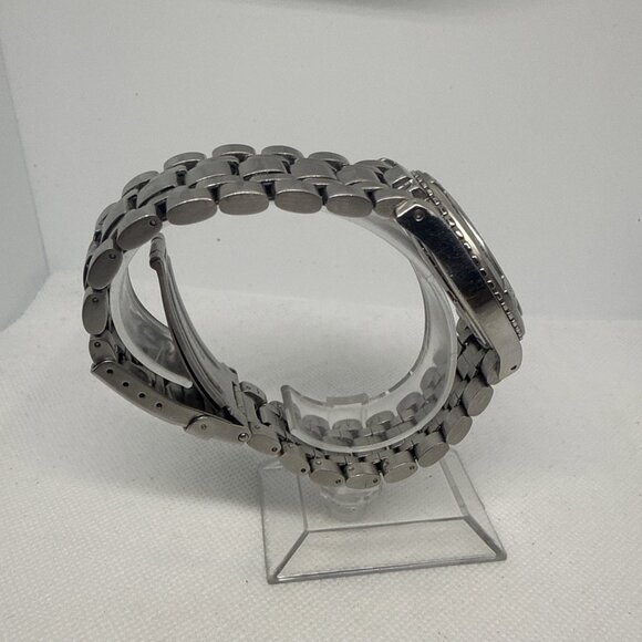 Fossil AM3198 Men's Blue/Black Dial Silver Stainless Steel Quartz Watch Date - Picture 8 of 16